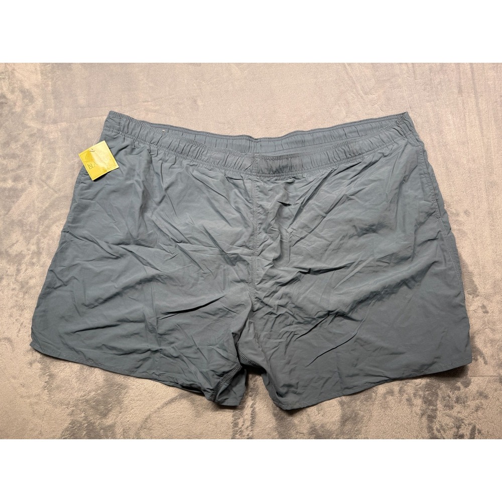 Islander Swim Trunks Mens 4X Gray Mesh Lined Beach Wear Elastic Waist Pull On